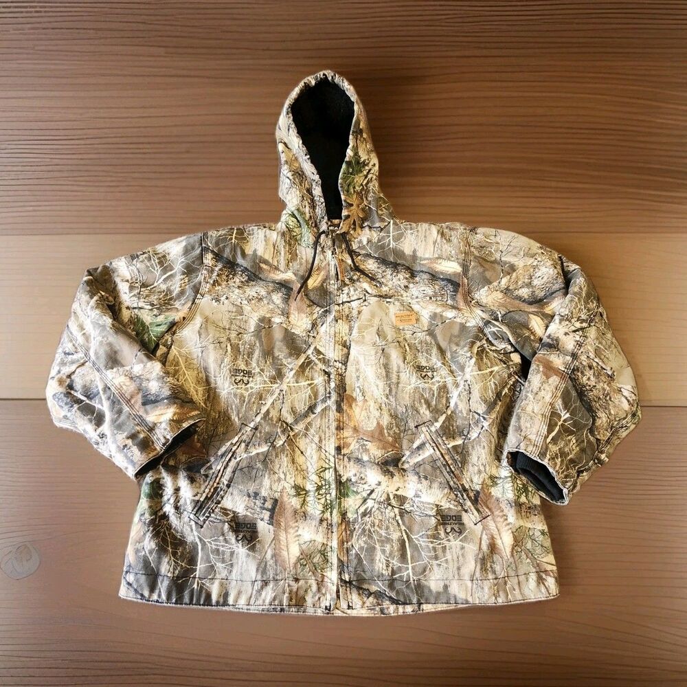 Steelton Workwear Realtree Edge Camo Canvas Sherpa Lined Jacket Mens L